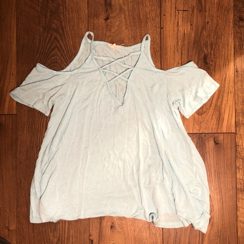 criss cross off the shoulder top